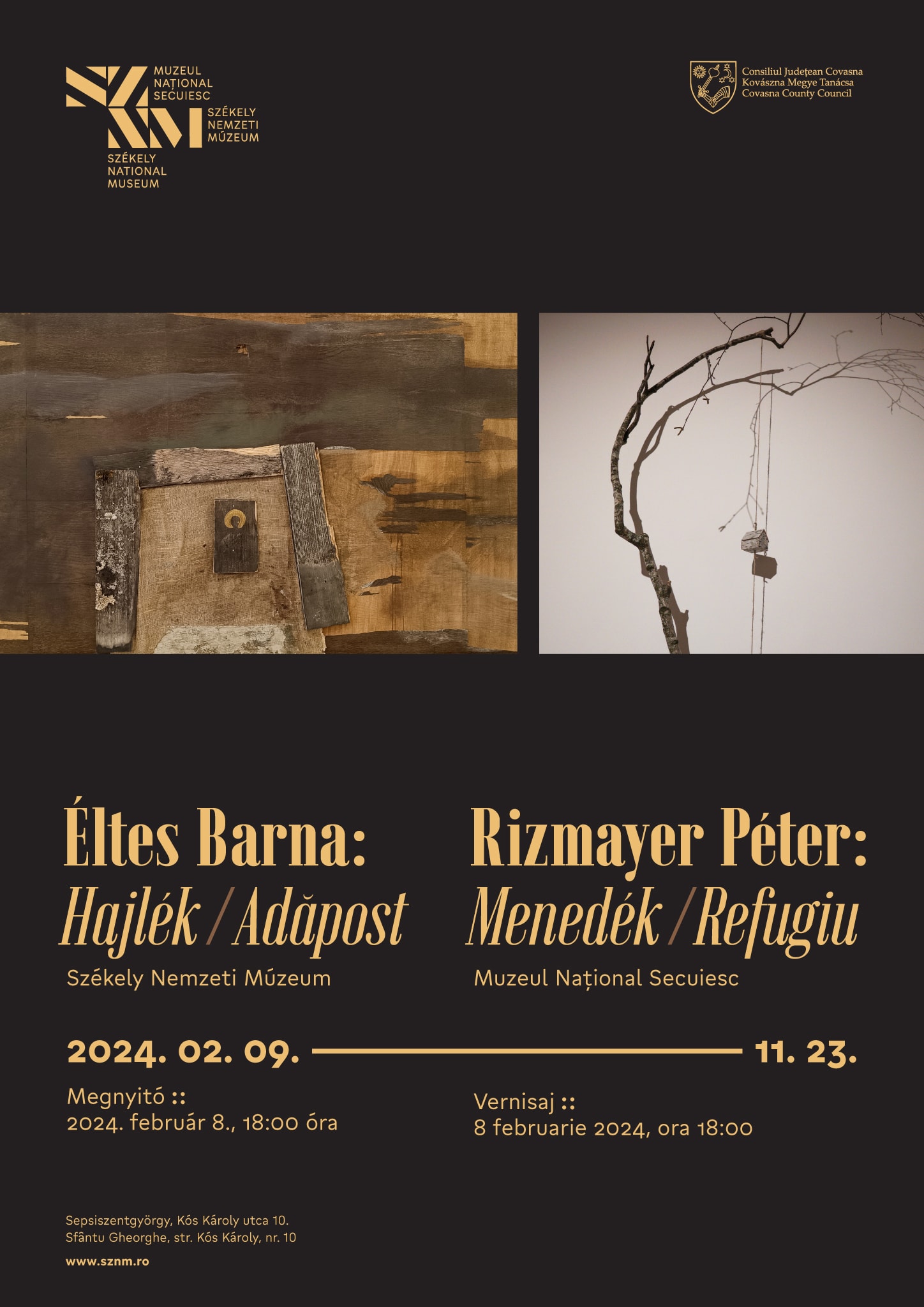 Éltes Barna - Hajlék és Rizmayer Péter - Menedék című kiállítása